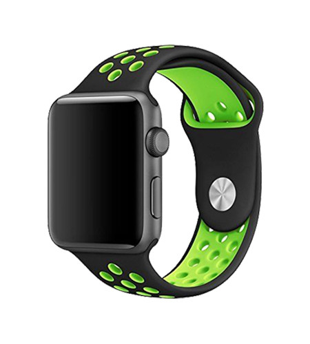 Apple Watch 42mm Strap Nike Sport - Black+Green