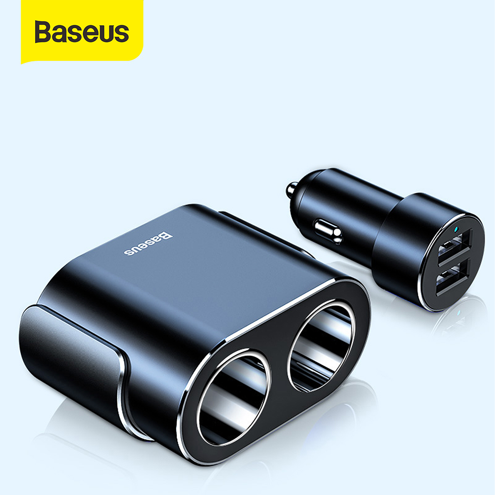 Car Charger Baseus USB Dual Port - Black
