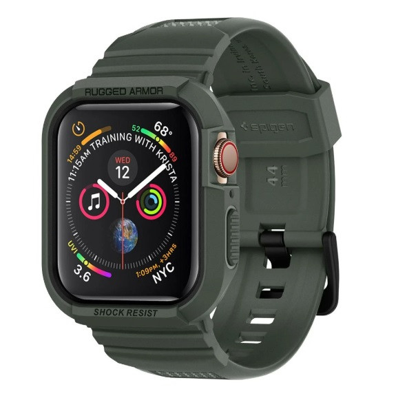 Case Spigen Rugged Armor Pro For Watch 4/5 44mm Military Green