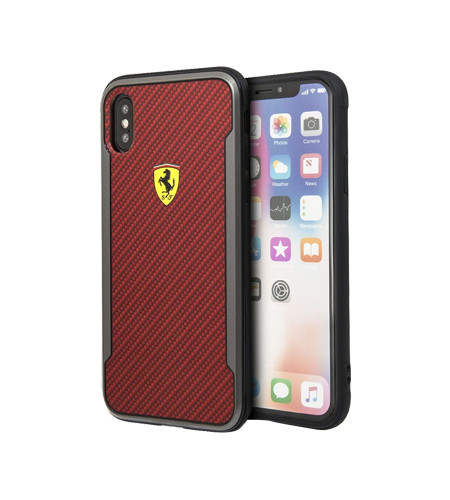 Ferrari Hardcase On Track SF Carbon Effect iPhone X/Xs - Red