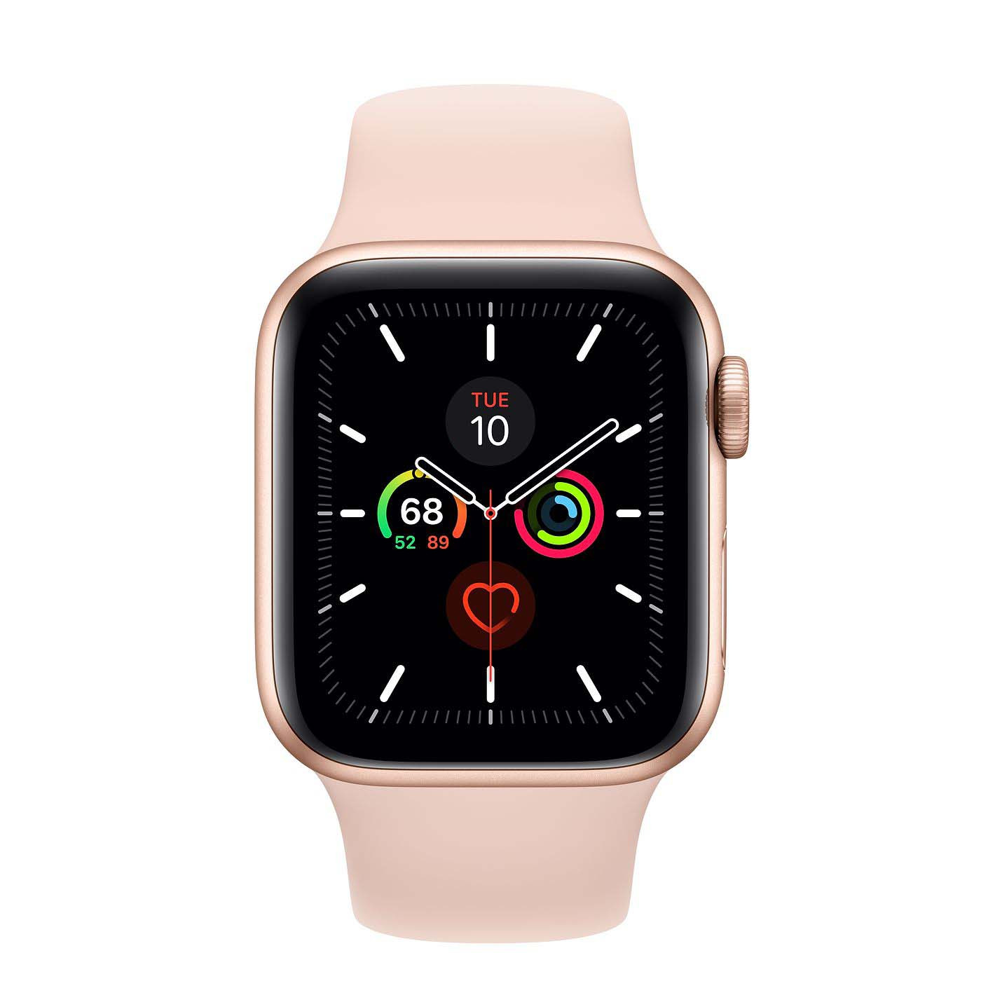 Apple Watch Series 5 Alm 40mm Gold + Pink Sand Sport Band (GPS) - MWV72