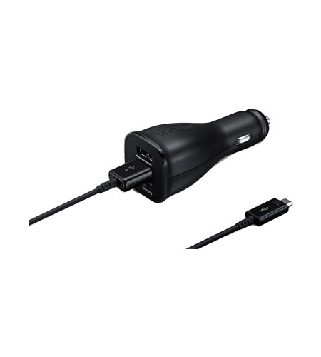 Samsung Fast Charging Dual USB Micro Car Charger - Black Ori New Pack