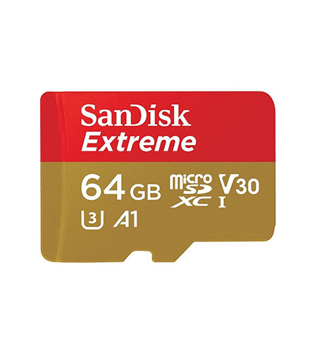 Sandisk Extreme Micro SDXC, 64 GB, V30, U3, C10