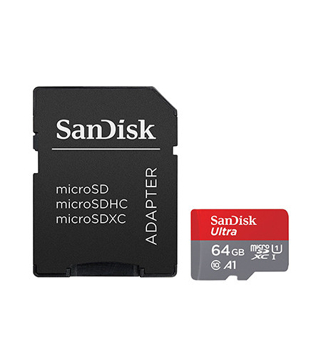 Sandisk Ultra Micro SDXC 64Gb, 100mb/s A1 + Adaptor