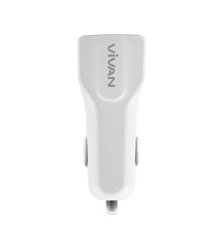 Vivan Fast Charger CC02S 3.1 Car Charger Dual USB - White